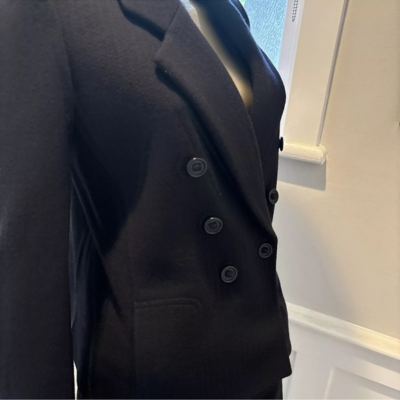 SONIA RYKIEL BLACK DOUBLE BREASTED VIEGIN WOOL CAPTAINS BLAZER JACKET 42/12 - Picture 4 of 11